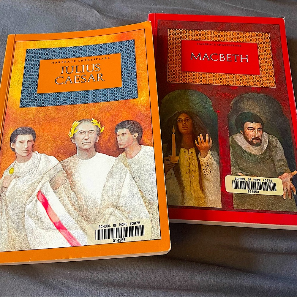 📚 SHAKESPEARE Julius Caesar & Macbeth Paperback Books